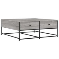 mesa de centro madera de ingenieria gris sonoma 100x99x40 cm vidaxl