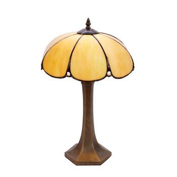 Sobremesa Mediano Tiffany Con Base Hexagonal D. 30cm Serie Virginia
