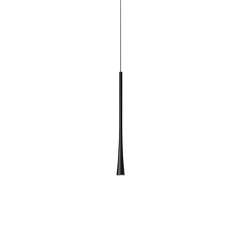 Dafne - Lámpara Colgante Led Negra 7w 3000k Ip20 - Plafón Led De Diseño Minimalista En Aluminio - Fuente De Alimentación Incluida - L. Máx. 145cm