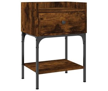 Vidaxl mesita de noche madera de ingeniería roble ahumado 40,5x31x60cm