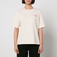 maison kitsune comfort embroidered cotton-jersey t-shirt - xxs