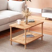 mesa de centro jelling - rectangular aglomeradohaya 43 x 70 x 44 cm efecto madera encasa