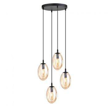 Lámpara de techo celeste ámbar (4 luces)