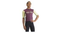 maillot de manga corta sportful supergiara logo burdeos amarillo