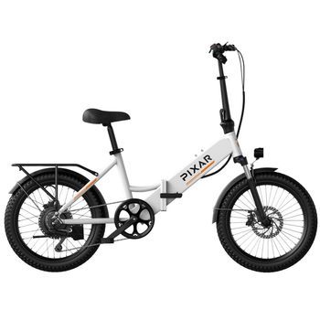 Bicicleta Eléctrica Pixar Rusher 250w 48v 12.8ah 20x3 Blanca Freno De Disco