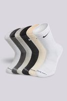 calcetines largos nike everyday elevated pack 6 talla m