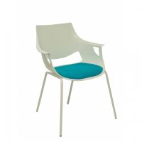 piqueras y crespo saceruela pack de 3 sillas carcasa blanca asiento azul
