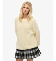 superdry para mujer w6110672a jersey relaxed rib knitted beige m casual algodon