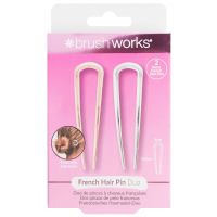 brushworks french hair pin duo - gold  silver