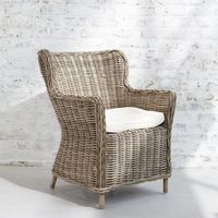 sillon de ratan marron