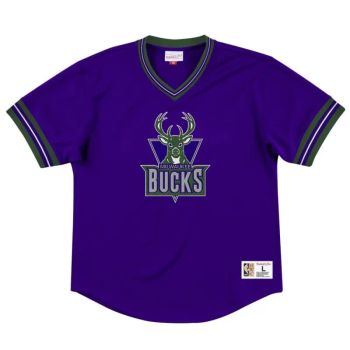 Camiseta Milwaukee Bucks Mesh Crewneck 