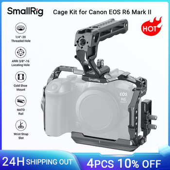 Kit de jaula de cámara SmallRig R6 Mark II para Canon EOS R6 Mark II con abrazadera de Cable de mango superior Placa de liberación rápida Arca-Swiss-5197