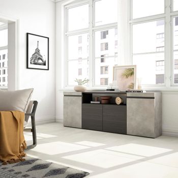 Aparador efecto madera cemento 200x35x75cm