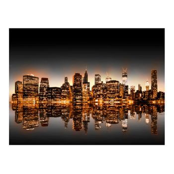 Papel Pintado 3d - Nueva York Y Oro (300x231 Cm)
