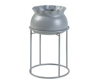 soporte para plantas assen con macetero metal  38xo24cm  - gris encasa