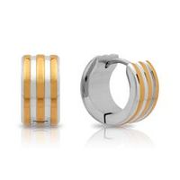 pendientes de aro de acero inoxidable chapados en oro