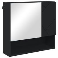 armario con espejo negro 59 x 17 x 55 cm madera de ingenieria vidaxl