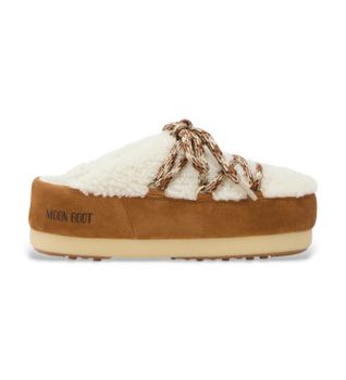 Moon Boot para mujer. 80D1470100 Zuecos Evx Shearling marrón (39/40), Piel, Plano, Ninguno, Casual