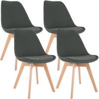 juego de 4 sillas de comedor linares tela gris oscuro 50x49x83 cm clp