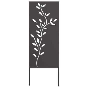 Pantalla De Privacidad Para Jardín Floral Negro 50 X 140 Cm Vidaxl