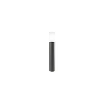 Lampo - Baliza De Jardín Con Bombilla E27 Ip54 H 60 Cm, Metal Pintado, Cristal Satinado, Baliza De Exterior - Perenz - Gris Oscuro
