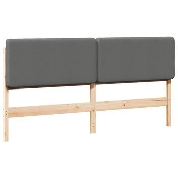 Cabecero Tapizado Con Cabecera Marrón Y Gris Claro 180 Cm Vidaxl