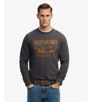superdry para hombre m2014495a sudadera retro outdoor marron l casual algodon