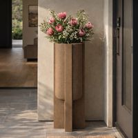 jarron de exterior de resina marron o 42x101