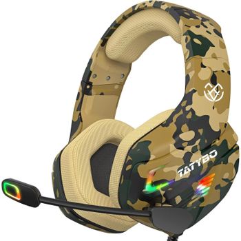 Cascos para juegos, NUEVOS 2026. Audífonos para Juegos con Micrófono Giratorio, Luz RGB, Sonido Estéreo Premium, Auriculares Ligeros y Cómodos, para PS4, PS5, Xbox, PC, Switch, Tablet