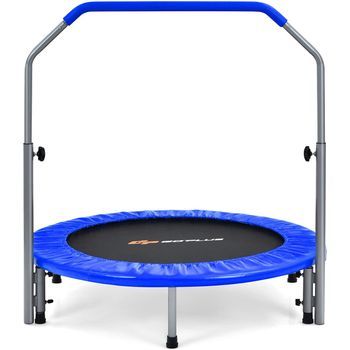 Mini Cama Elástica Plegable Fitness Costway 101 Cm Capacidad De Carga 150 Kg Azul Y Negro