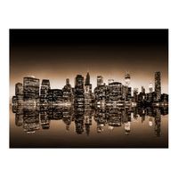 papel pintado 3d - nueva york - sepia 250x193 cm