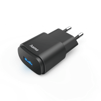 adaptador enchufe - hama 00201644 usb-a 6w luz led negro