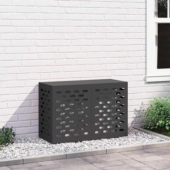 Vidaxl Funda Para Aire Acondicionado Negro 90 X 40 X 60 Cm Acero