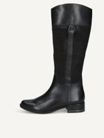 caprice boots black made of leather with block heel size 39