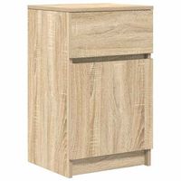 mesilla de noche  mesita de noche roble sonoma 39x35x65 cm madera de ingenieria