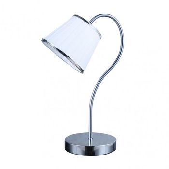 Sobremesa lantanas 1xe27 cromo pantalla blanca 40x15,5x26 cm