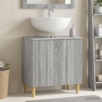 vidaxl mueble de lavabo para bano arnhem sonoma gris