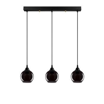 Lámpara De Techo Smoked-013 Humo Metal Vidrio 65x65x114 Cm
