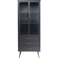 vitrina industrial de 2 puertas y 3 cajones de aluminio y acero