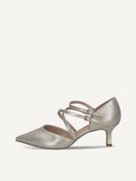 caprice pumps metallic made of leather with queenie size 41