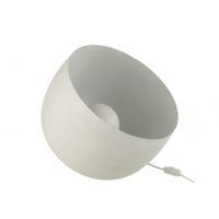 lampara de mesa de metal blanco 35x35x32 cm