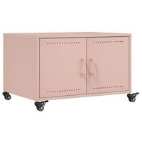 mesa de centro acero rosa 68x50x435 cm vidaxl