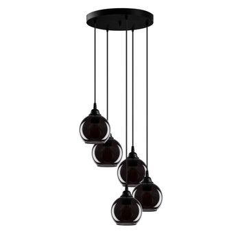 Lámpara De Techo Smoked-012 Humo Metal Vidrio 50x50x114 Cm