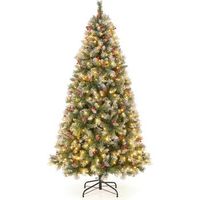 195cm arbol de navidad artificial costway 106 x 106 x 195 cm