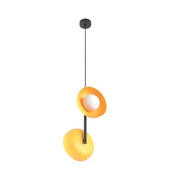 Lámpara colgante elara naranja+negro (2 luces)