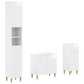 Juego De Armarios De Baño De 3 Piezas Arnhem Vidaxl