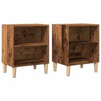 mesitas de noche 2 uds madera de ingenieria envejecida vidaxl