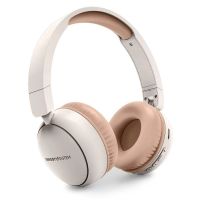 energy sistem radio color auriculares bluetooth con radio fm crema