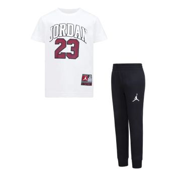 Conjunto Camiseta y Pantalón Air Jordan negro y blanco - niño
