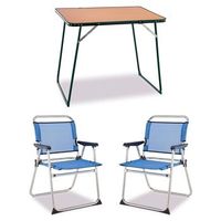 mesa plegable de camping multiusos solenny 80x60 cm pack camping  2 sillas plegables altas de 58x54x81 cm  mesa plegable de jardin o playa